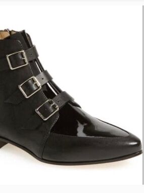 Authentic Jimmy Choo ‘Marlin’ Leather Ankle Bootie